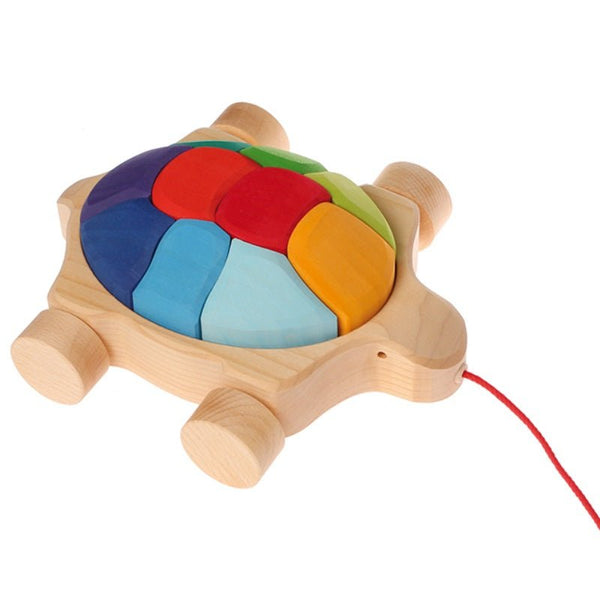 Grimms 09011 Nachziehtier Regenbogen Schildkröte