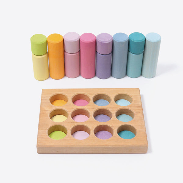 Grimms 10574 Steckspiel Kleine Walzen Pastell