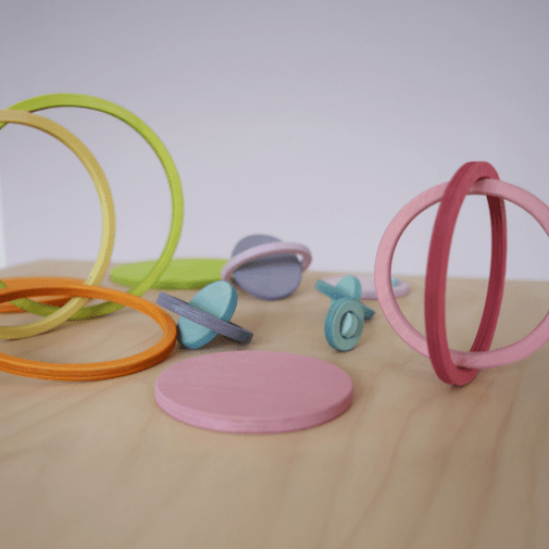 Grimm's Konzentrische Kreise und Ringe Pastell in Aktion