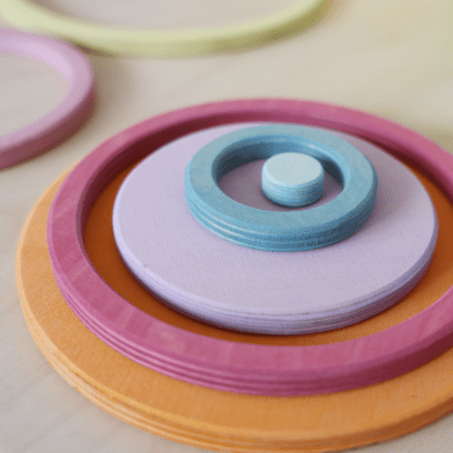 Grimm's Konzentrische Kreise und Ringe Pastell flach