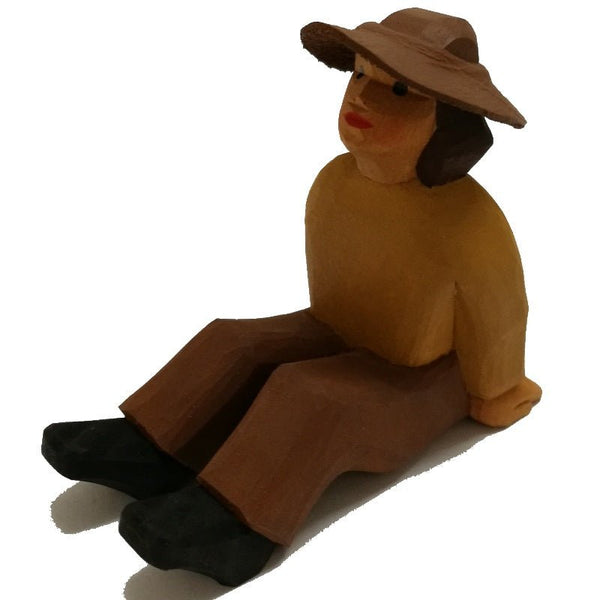 Lotte Sievers Hahn 1075 Hirte sitzend mit Hut Lotte Sievers Hahn  