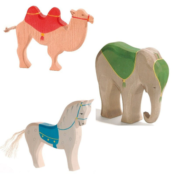 Ostheimer 42191 42192 42193 Königstiere II Kamel Elefant Pferd SET