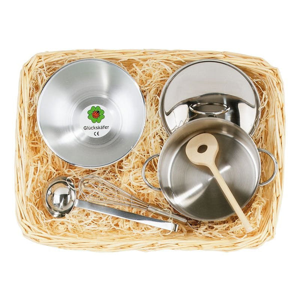Glückskäfer 530741 Koch-Set Edelstahl im Korb