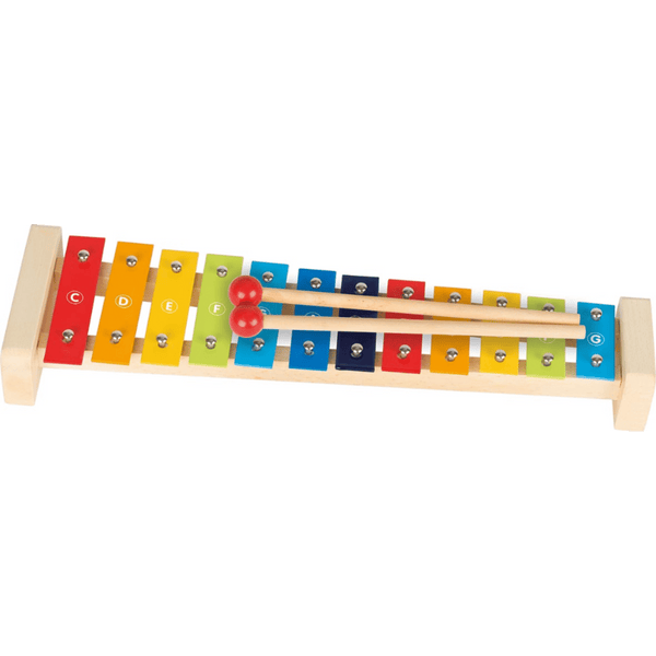 GoKi 61907 Xylophhon mit Notenheft, 12 Tonplatten