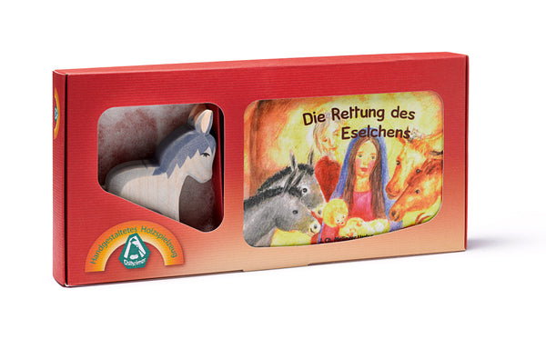 Ostheimer 70100 Die Rettung des Eselchens, SET aus Buch & kleinem Esel