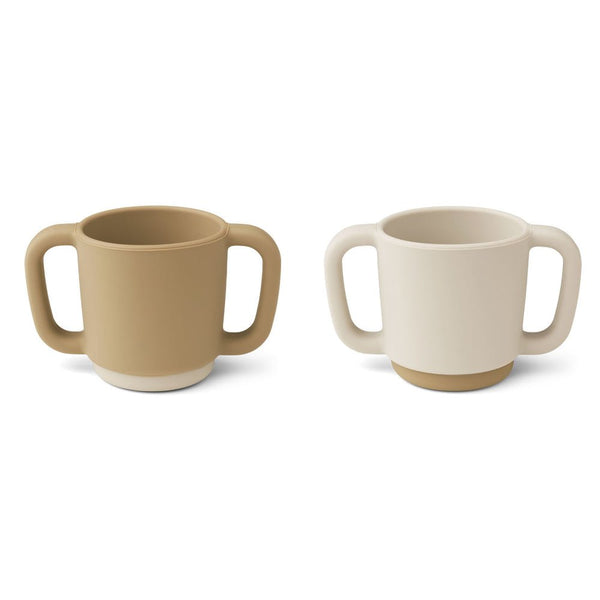 Liewood LW14504-3076 Babybecher, Trinkbecher 2er-Pack beige "Alicia baby cup"