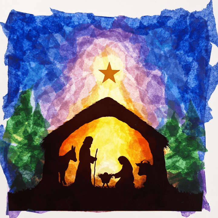 Toverlux DIY‑Transparent‑Set Weihnachtskrippe "Nativity" Beispielbild