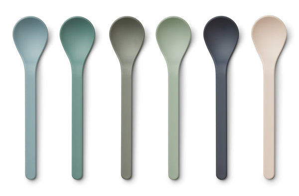 Liewood LW14901-9751	Kinderlöffel 6er Set blau "Erin Spoon"