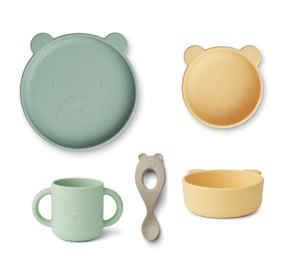Liewood LW14799-5066 Silikon-Geschirr Set Bär sand "Vivi silicone set Mr bear"