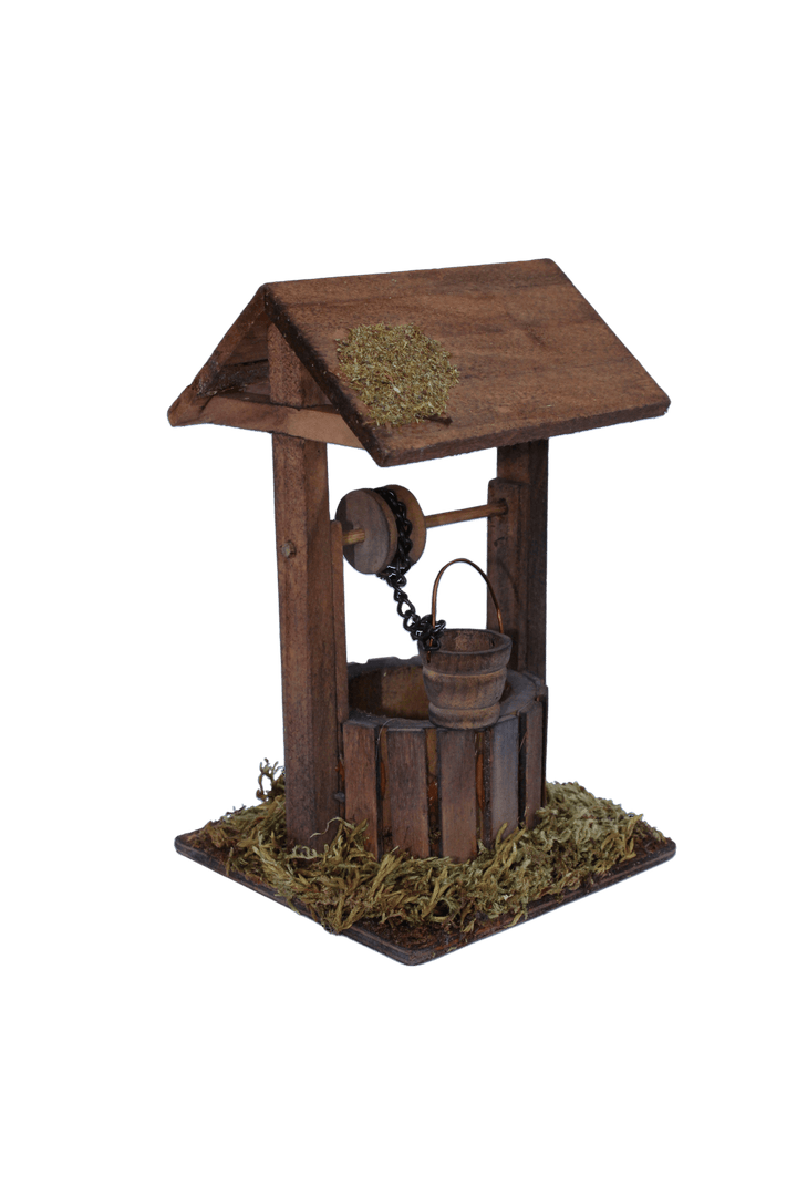 Kahlert_Licht-Brunnen-mit-Dach-Miniatur-mit-Naturmaterialien-dekoriert