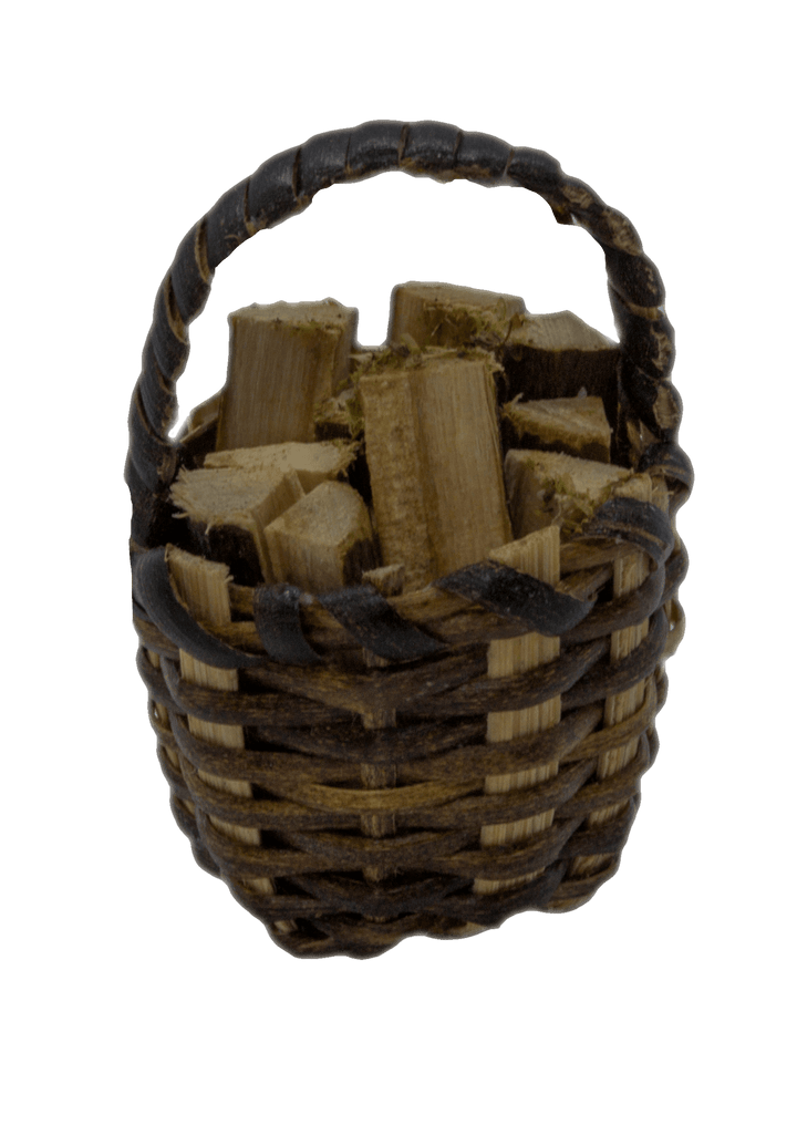 Kahlert_Licht-Holzkorb-klein-mit-Holzscheiten-Miniatur