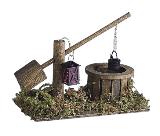 Kahlert-Licht-Ziehbrunnen-Miniaturit-Naturmaterialien-dekoriert