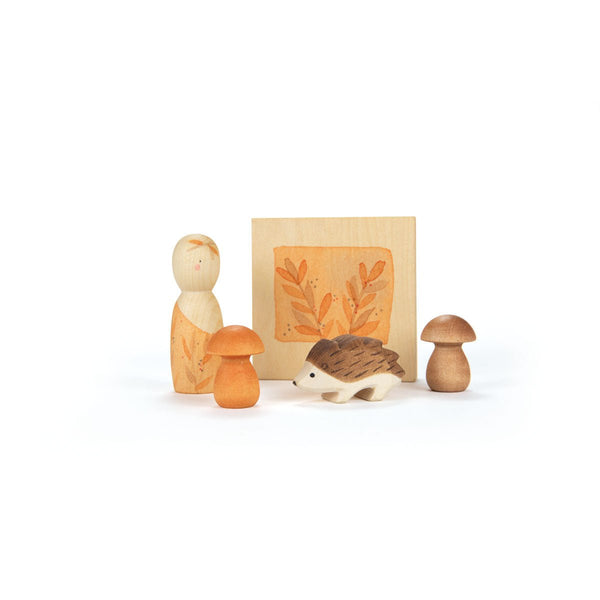 Ostheimer x Grapat 80137 Hello Autumn SET Holzspielzeug Figuren