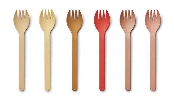 Liewood LW14909-1120	Kindergabeln 6er Set Safari "Selena Fork"