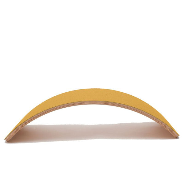 Wobbel Board PRO Bambus mit Filz Senfgelb