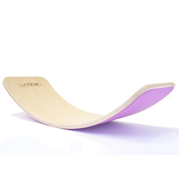 Wobbel Board Original transparent lackiert mit Filz Rosa
