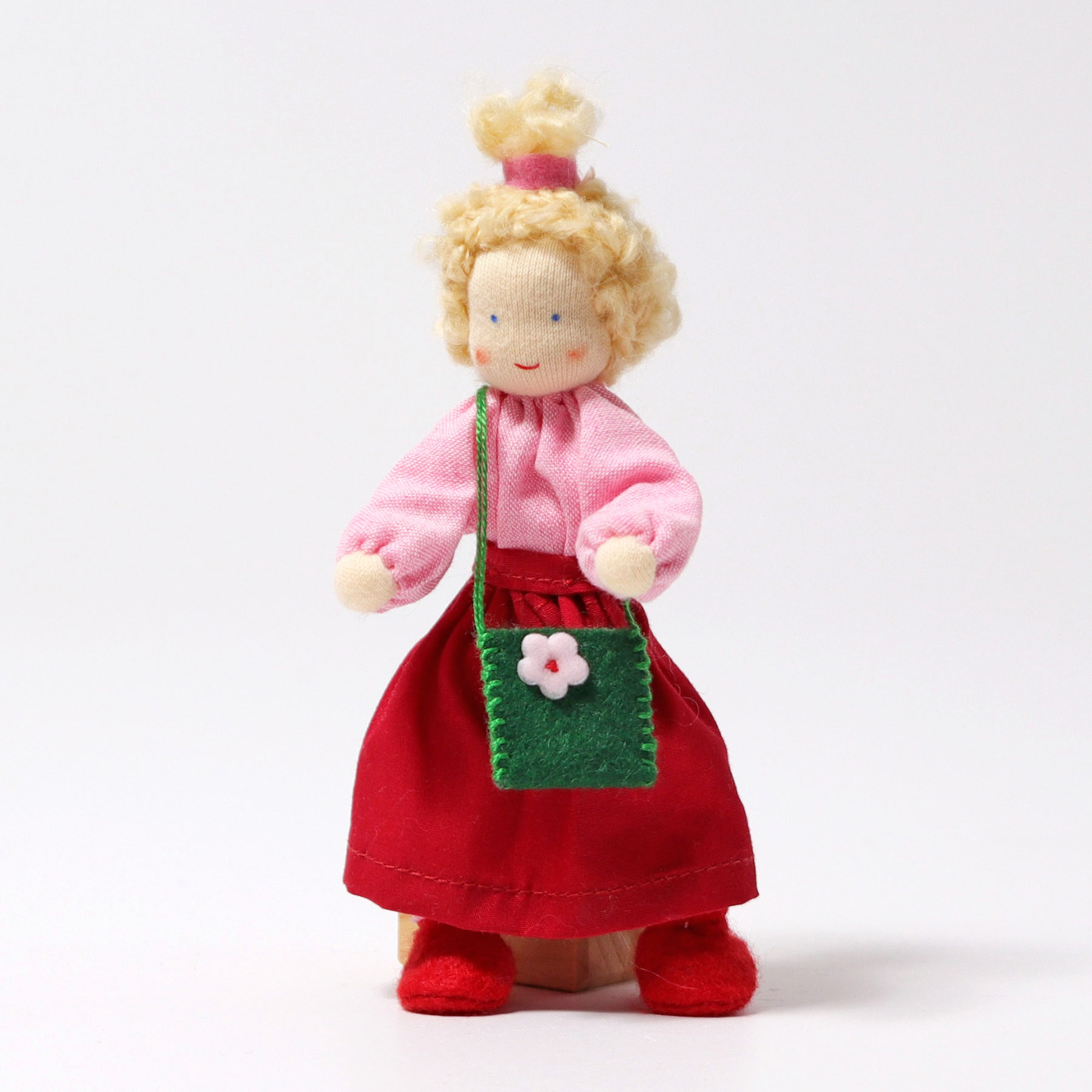 Grimms Puppenhauspuppe Mädchen blond